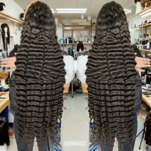 13×4 HD Transparent Lace Frontal Wig Human Hair 20 Inch Natural Black