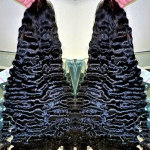 13×6 Lace Frontal Wig Burmese Curly Human Hair 24 Inch Natural Black