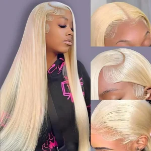 613 Blonde Straight Wig Human Hair