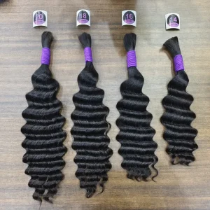 Bulk Human Hair Extension Deep Wave Vietnamese Virgin Remy
