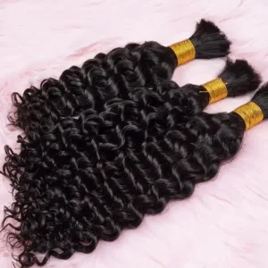 Bulk Human Hair Extension Burmese Curly Raw No Weft