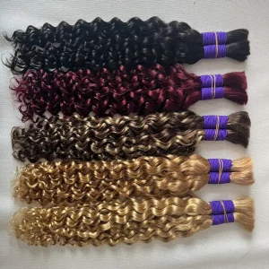 Bulk Human Hair Extension Natural Color By Weight