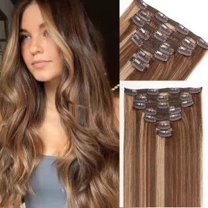 Clip In Balayage Blonde Remy Human Hair Extension
