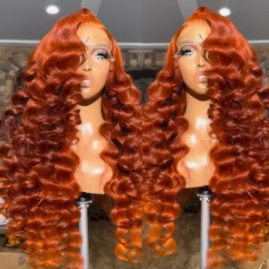 Colored Human Hair Wig Straight 22 Inch Custom Shade