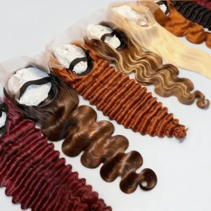 Colored Human Hair Wig Straight 28 Inch Custom Shade