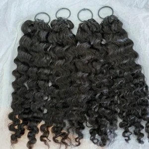 Feather Crochet Hair Extension Straight Burmese 22 Inch