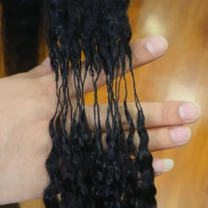 Feather Crochet Hair Extension Burmese Curly Virgin 24 Inch