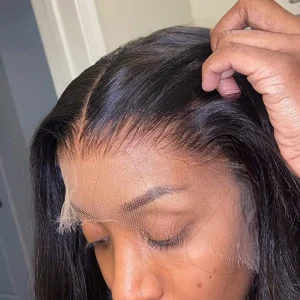 Glueless Bone Straight 13×4 HD Lace Frontal Wig Human Hair
