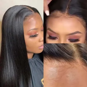 Glueless Straight 13×6 HD Lace Wig Natural Hairline Human Hair