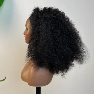 Headband Wig Human Hair Deep Wave Indian Raw 24 Inch
