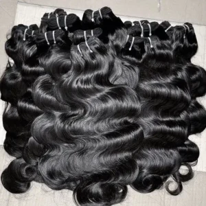 Raw Body Wave Indian Human Hair Bundles 15A No Tangle