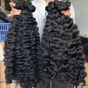 Raw Deep Wave Human Hair Bundles Remy Virgin