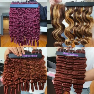 Raw Body Wave Indian Human Hair Bundles 12A Double Drawn