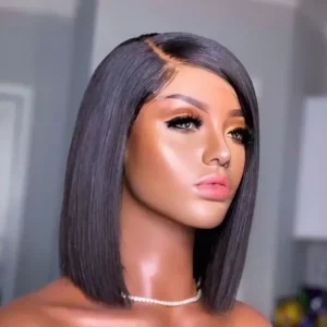 Short Bob Wig Human Hair Straight 10 Inch Blunt Cut