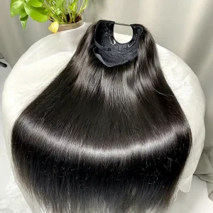 U Part Wig Human Hair Straight Raw Virgin 28 Inch
