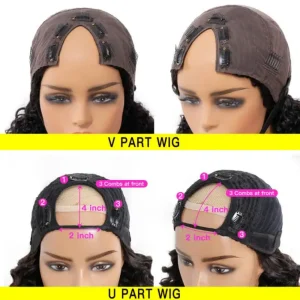 V Part Wig Human Hair Body Wave No Leave Out 24 Inch