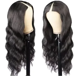 V Part Wig Human Hair Body Wave Glueless 28 Inch