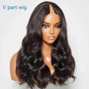 V Part Wig Human Hair Body Wave 26 Inch