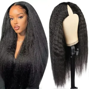 V Part Wig Human Hair Body Wave Glueless 30 Inch