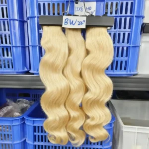 613 Blonde Brazilian Human Hair Bundles 12A Grade