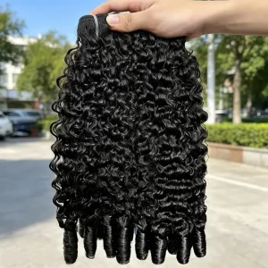 Raw Brazilian Deep Wave Human Hair Bundles Weft