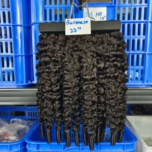 Raw Burmese Curly Human Hair Bundles 40 Inch 12A