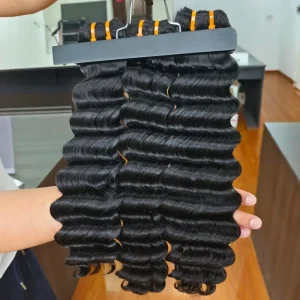 Raw Cambodian Loose Deep Human Hair Bundles Full Ends