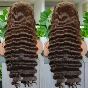 13x4 Lace Frontal Wig Brown Color Human Hair 22 Inch