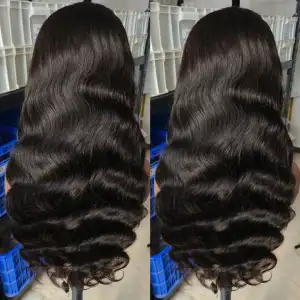 13x6 Lace Frontal Wig Body Wave Human Hair 28 Inch Natural Black