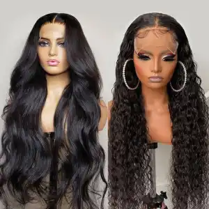 13x6 HD Lace Frontal Wig Loose Deep Wave Human Hair 30 Inch Natural Black