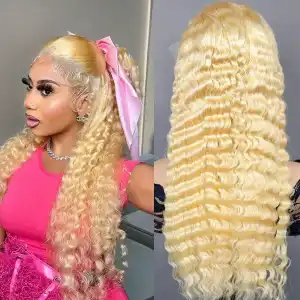 613 Blonde Deep Wave Wig Human Hair