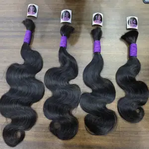 Bulk Human Hair Extension For Braiding Virgin Remy No Shedding