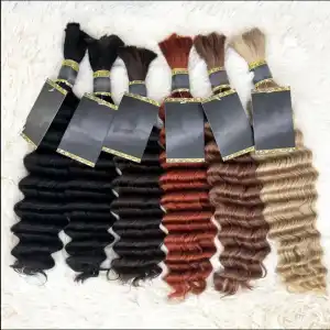 Bulk Human Hair Extension Burmese Curly Cambodian Raw