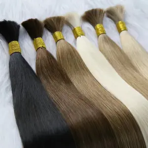 Bulk Human Hair Extension Wet And Wavy No Weft