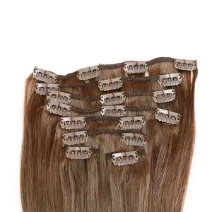 Clip In Virgin Remy Human Hair Extension Natural Color