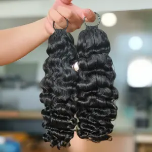 Ready to Ship Feather Crochet Hair Extension Water Wave 22 Inch