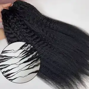 Ready to Ship Feather Crochet Hair Extension Straight 24 Inch