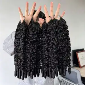 Feather Crochet Hair Extension Kinky Curly 20 Inch