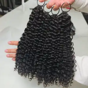 Feather Crochet Hair Extension Deep Wave 22 Inch