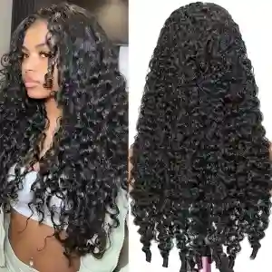 Glueless Loose Deep Full Lace Wig 30 Inch Human Hair