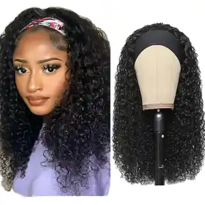 Headband Wig Human Hair Kinky Curly Virgin 22 Inch