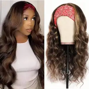 Headband Wig Human Hair Kinky Curly 20 Inch