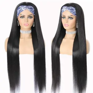 Headband Wig Human Hair Body Wave Bandeau Virgin 22 Inch