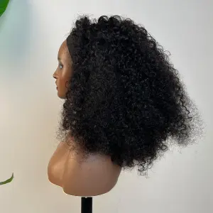 Headband Wig Human Hair Deep Wave Indian Raw 24 Inch