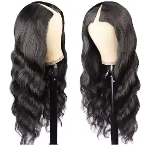 V Part Wig Human Hair Body Wave Glueless 28 Inch