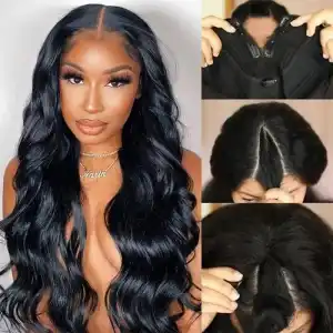 V Part Wig Human Hair Body Wave Brazilian Virgin 24 Inch